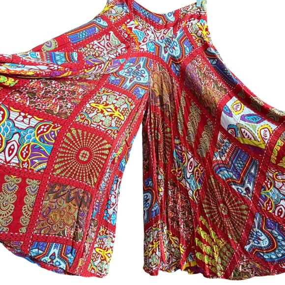 Earthbound Trading Co Gauchos WIDE leg palazzo pants boho gypsy M medium - Picture 2 of 15